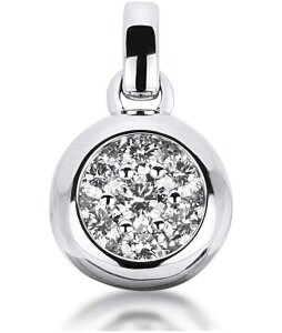 Diamantanhänger - 14K 585 Weissgold - 0.33 ct.