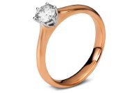 Diamantring Ring - 18K 750 Rotgold - Weissgold - 0.5 ct. - Weite 54