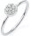 Diamantring Ring - 18K 750 Weissgold - 0.15 ct. - Weite 53