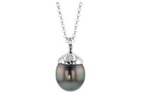 Luna-Pearls Perlencollier Tahitiperle 15-16 mm 925 Silber 3001245
