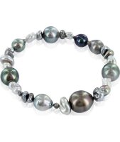 Luna-Pearls Perlenarmband Tahitiperlen multicolour 3001215