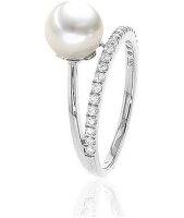 Luna-Pearls Perlenring Akoyaperle 7,5-7 mm 585 Weissgold...