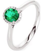 Edelstein-Ring Diamanten 0.08 ct. Smaragd 0.46 ct....