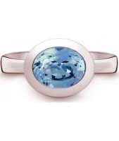 QUINN - Ring - Damen - Silber 925 - Edelstein - Blautopas - Weite 56 - 21402658