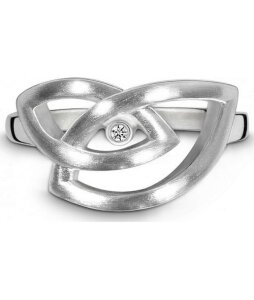 QUINN - Ring - Silber - Diamant - Wess. (H) - Weite 56 - 212136