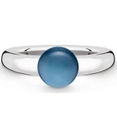 QUINN - Ring - Damen - Silber 925 - Edelstein - Blautopas - Weite 56 - 212026582