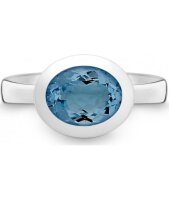 QUINN - Ring - Damen - Silber 925 - Edelstein - Blautopas...