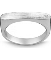 QUINN - Ring - Silber - Diamant - Wess. (H) - Weite 56 - 211046