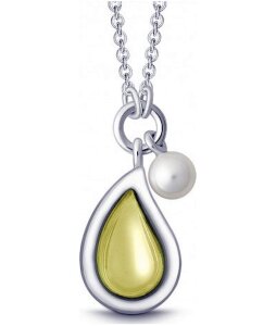 QUINN - Halskette - Silber - Perle - Lemonquarz - Süßwasser - 27320948