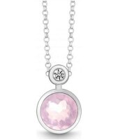 QUINN - Halskette - Silber - Diamant - Rosa Quarz - Wess. (H) - 27393930