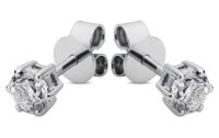 Diamantohrstecker Ohrstecker - 18K 750/- Weissgold - 0.5 ct.