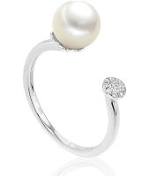 Luna-Pearls - Ring - Perlring Brillant - 585 Weißgold