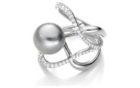 Luna-Pearls - Ring - Perlring Brillant - 750 Weißgold