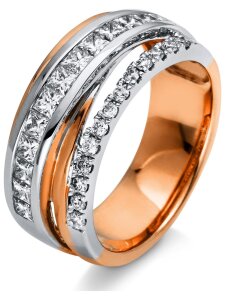 Luna Creation - Ring - Damen - Rotgold 18K - Diamant 0.88 ct - 1M322WR853-1 - Weite 53