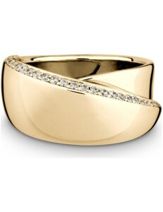 Quinn - 5218776 - Ring - Damen - 585/-Gelbgold - Diamanten 0.2ct - Weite 56