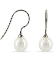 Luna-Pearls Perlenohrhänger Süßwasserperlen 7,5-8 mm 585 Weißgold 1022104