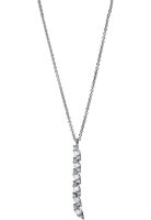 Diamantcollier Collier - 18K 750/- Weissgold - 0.19 ct. -...