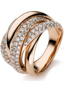 Diamantring Ring - 18K 750/- Rotgold - 1.46 ct. - 1B681R854 - Ringweite: 54