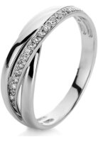 Diamantring Ring - 14K 585/- Weissgold - 0.13 ct. -...