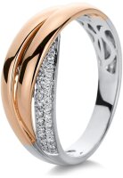 Diamantring Ring - 750/- WG/RG - 0.22 ct. - 1C001WR854 - RW: 54 - Weite 54