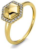 Luna Creation - Ring - Damen - Gelbgold 14K - Diamant - 0.14 ct - 1Q815G454-1 - Weite 54