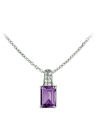 Jacques Lemans - Kette Sterlingsilber mit Amethyst -...