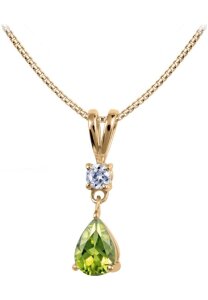 Jacques Lemans - Kette Sterlingsilber vergoldet mit Peridot - SE-C109F
