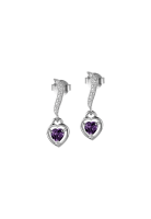 Jacques Lemans - Ohrstecker Sterlingsilber mit Amethyst -...