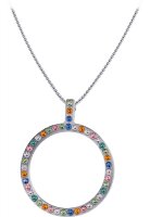 Jacques Lemans - Halskette mit bunten Swarovski Kristalle...