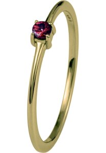 Jacques Lemans - Ring Sterlingsilber vergoldet mit Granat - SE-R155G