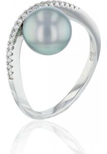 Luna-Pearls - 005.1036 - Ring - 585 Weißgold - Tahiti-Zuchtperle 8-9mm - Brillanten H/SI 0,12 ct.