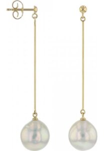 Luna-Pearls - 311.1957 - Ohrhänger - 750 Gelbgold - Süßwasser-Zuchtperle 10-11 mm