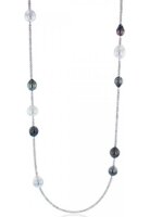 Luna-Pearls - Collier - Silber 925/- Tahiti-ZP 8-11 mm...