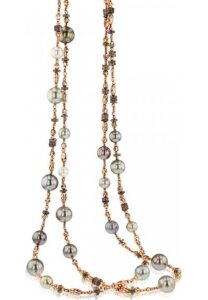Luna-Pearls - 216.0723 - Collier - 750 Roségold - Tahiti-Zuchtperle - Hämatit - Granat