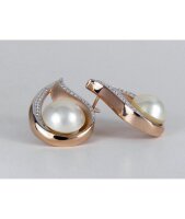 Luna-Pearls - Ohrstecker mit Blister-Zuchtperle und...