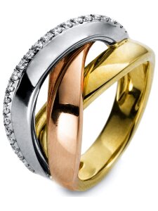 Luna Creation - Ring - Damen - Gelbgold 18K - Diamant 0.26ct - 1B422T8525-1-52.5