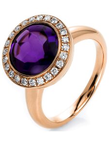 Luna Creation - Ring - Rotgold 18K Diamant 0.27ct Amethyst - 1H172R853-1 - Weite 53