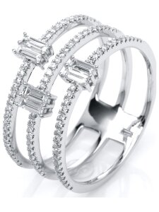 Luna Creation - Ring - Damen - Weißgold 18K - Diamant - 0.56 ct - 1J838W853-1 - Weite 53
