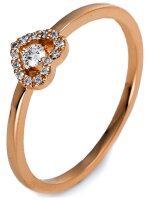 Luna Creation - Ring - Damen - Rotgold 18K - Diamant - 0.09 ct - 1O509R854-1 - Weite 54