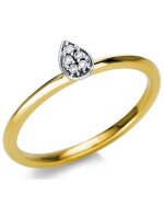 Luna Creation - Ring - Damen - Gelbgold 18K - Diamant 0.03 ct - 1T806GW854-1 - Weite 54