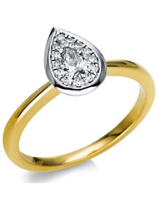 Luna Creation - Ring - Damen - Gelbgold 18K - Diamant 0.24 ct - 1T810GW854-2 - Weite 54