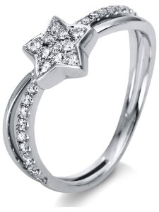 Luna Creation - Ring - Damen - Weißgold 18K - Diamant - 0.22 ct - 1O855W852-1 - Weite 52