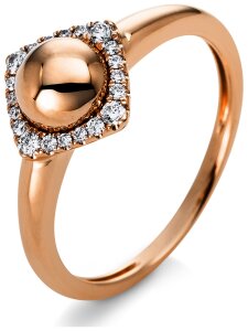 Luna Creation - Ring - Damen - Rotgold 14K - Diamant - 0.14 ct - 1Q813R454-1 - Weite 54