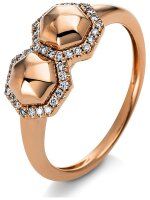 Luna Creation - Ring - Damen - Rotgold 14K - Diamant - 0.14 ct - 1Q816R454-1 - Weite 54