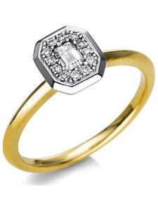 Luna Creation - Ring - Damen - Gelbgold 18K - Diamant 0.22 ct - 1T809GW854-2 - Weite 54