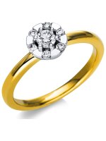 Luna Creation - Ring - Damen - Gelbgold 18K - Diamant 0.26 ct - 1T812GW854-1 - Weite 54