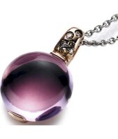 Luna Creation Anhänger 585/-Rosegold Amethyst Diamanten 0.06ct. 95-10321