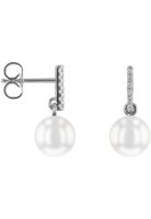 Luna-Pearls Ohrringe 750 WG Brillant H SI 0,06 ct....