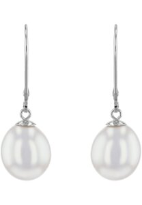 Luna-Pearls - HS1248 - Ohrhänger mit Bügel - 750 Weißgold - Süßwasser-Zuchtperle