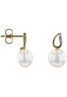 Luna-Pearls Ohrringe 750 GG Brillant H SI 0,03 ct....